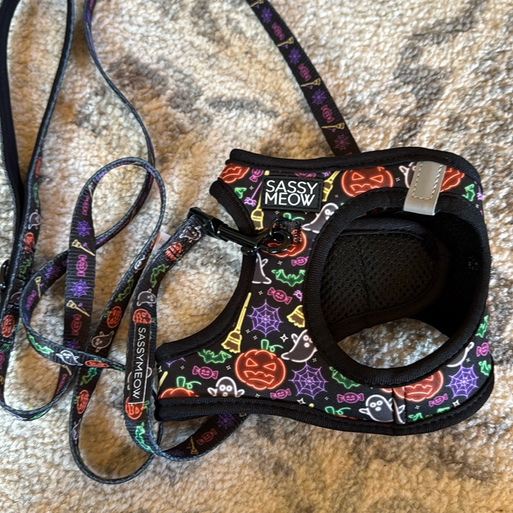 Halloween sassy woof (meow)  cat Harness